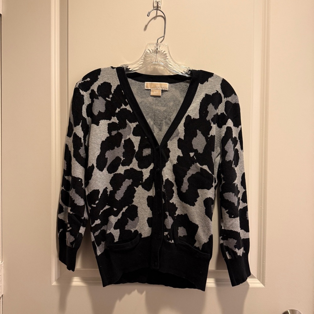 MICHAEL MICHAEL KORS Animal Print Cardigan